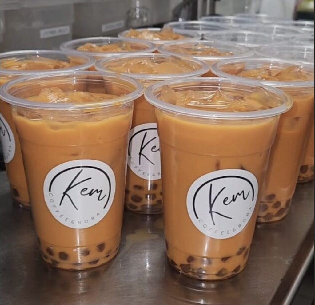 catering boba drinks at kem coffee